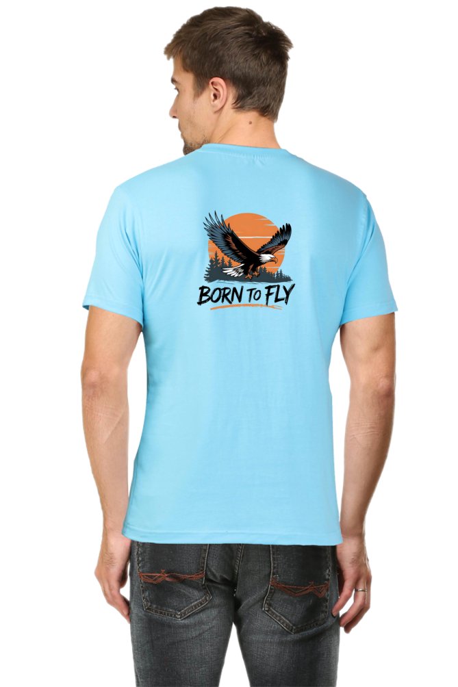 Born to Fly Graphic T-Shirt - Motivational Eagle T-Shirt for Adventure Lovers - Sajify